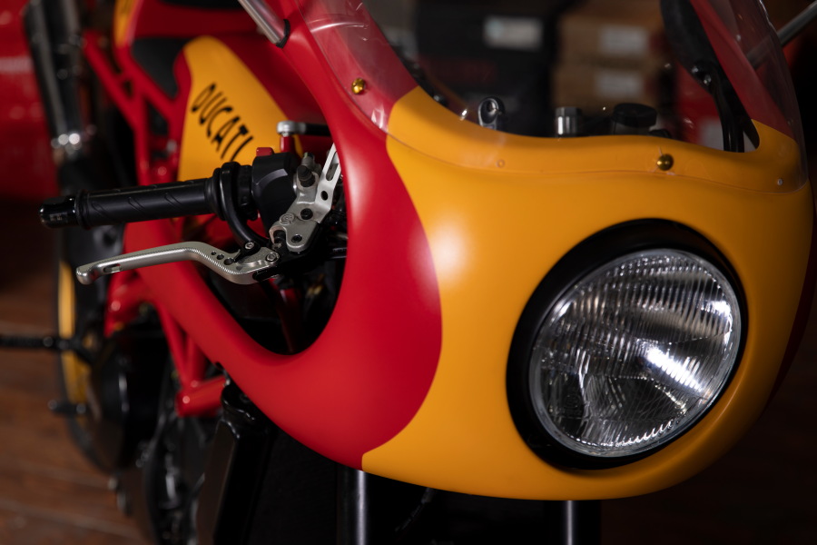 moto ducati 848 cafe racer napoli